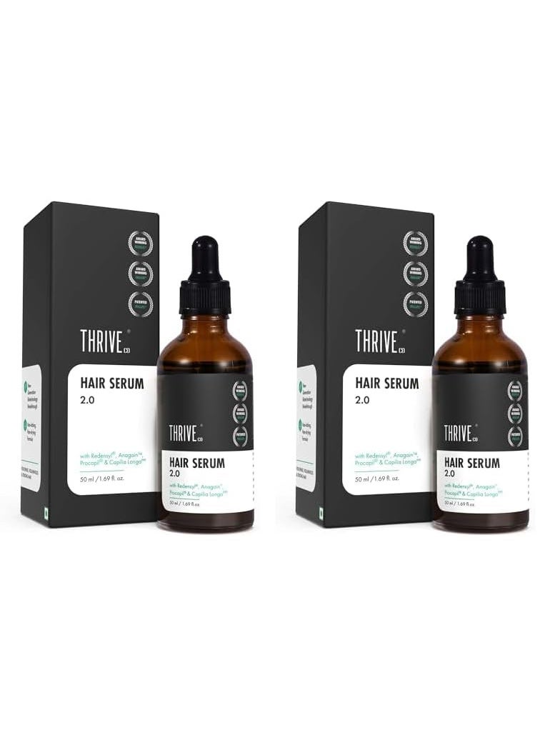 ThriveCo Hair Growth Serum 2.0 For Hair Growth & Hair Fall Control | with Redensyl + Anagain + Rosemary + Procapil + Capilia Longa | For Men & Women | 50ml (Pack of 2) - Image 1